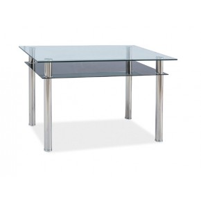 Стол обеденный SIGNAL MADRAS прозрачный/хром 90/60